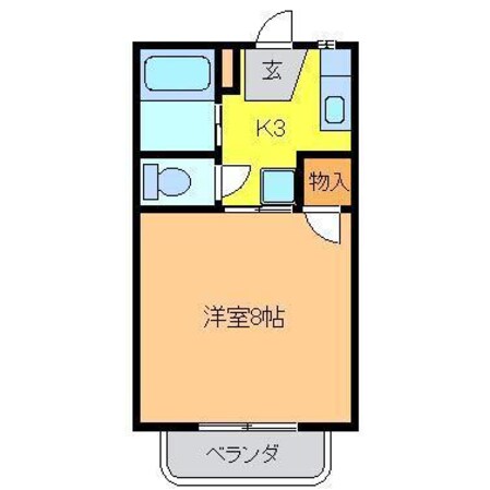 カーサひだにの物件間取画像